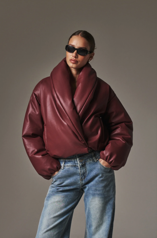 Oversized Collar Puffer Jacket