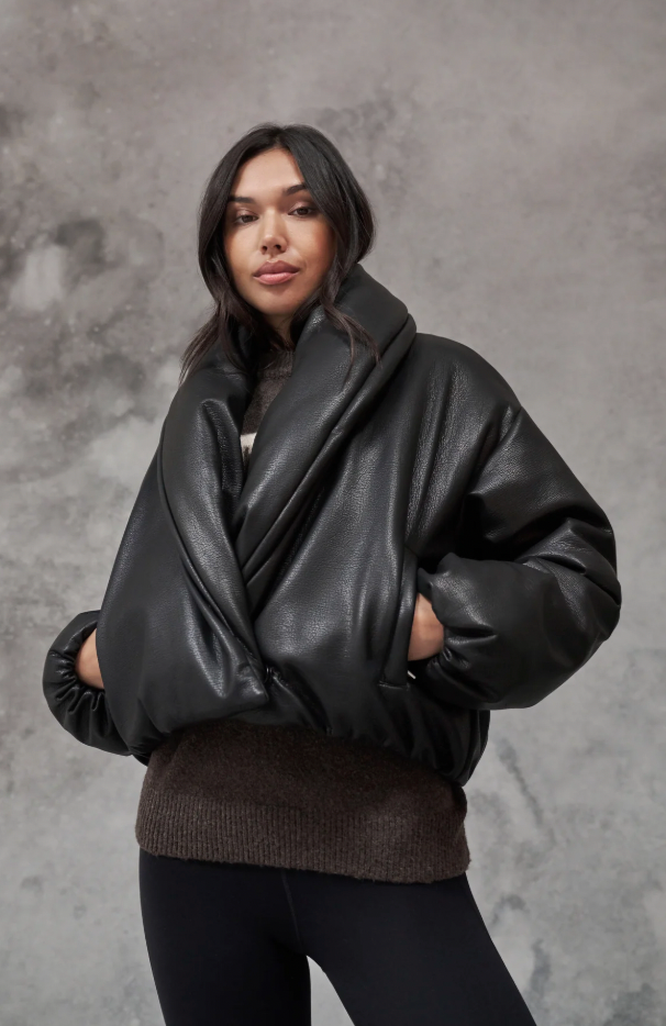 Oversized Collar Puffer Jacket